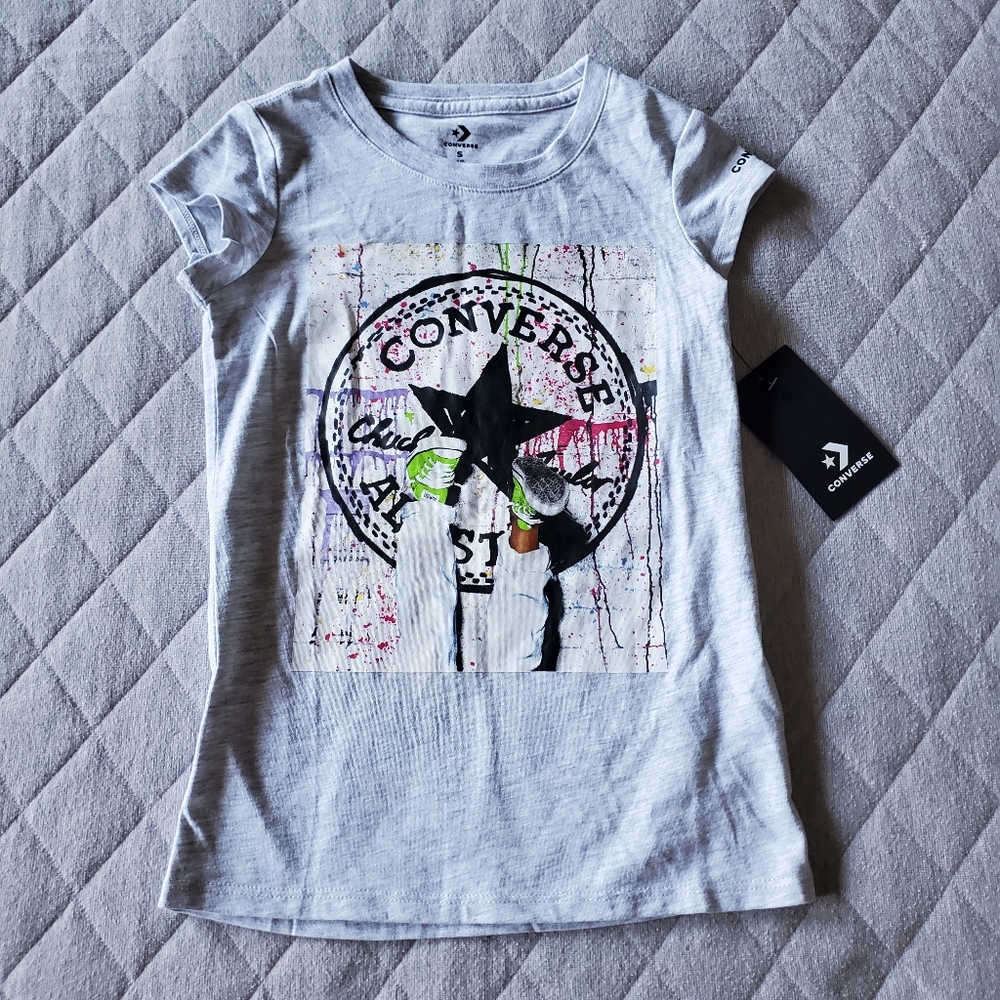 ⭐ 4/$20 Converse Girls‎ T-shirt Small NWT